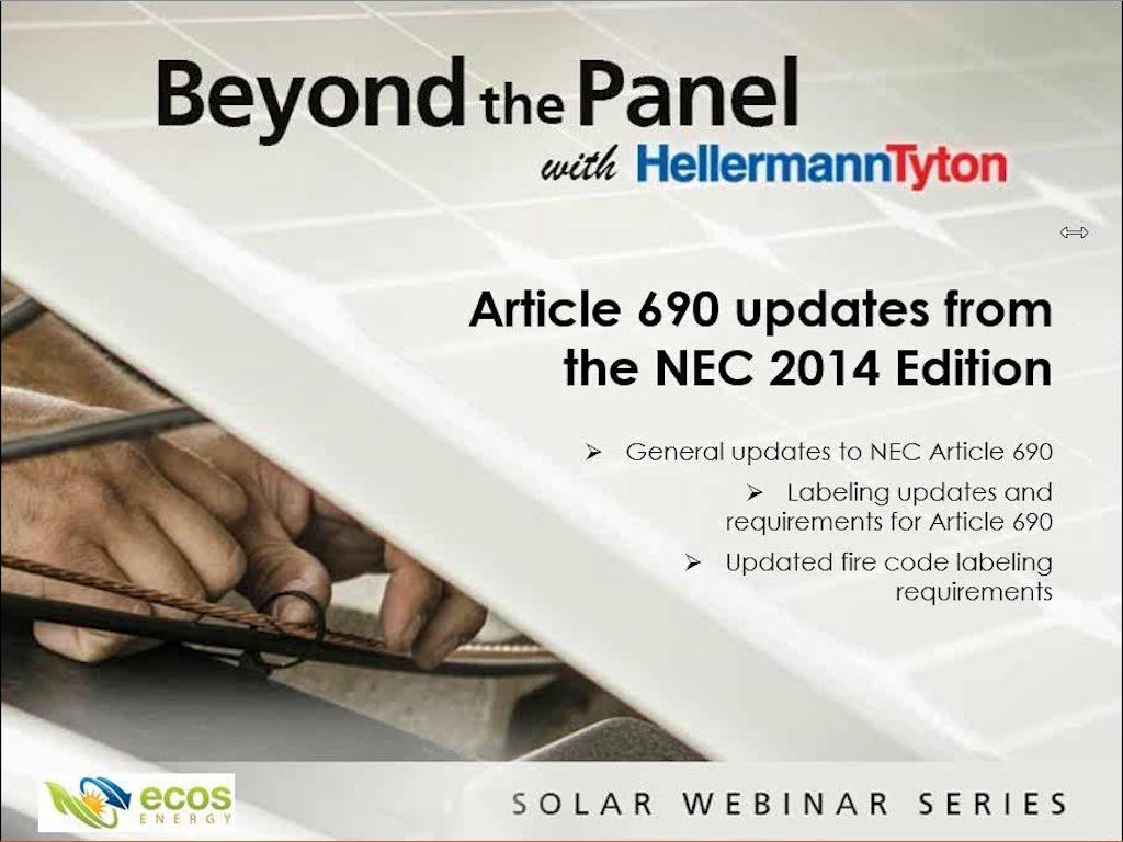 NEC Code 690: 2014 - HellermannTyton